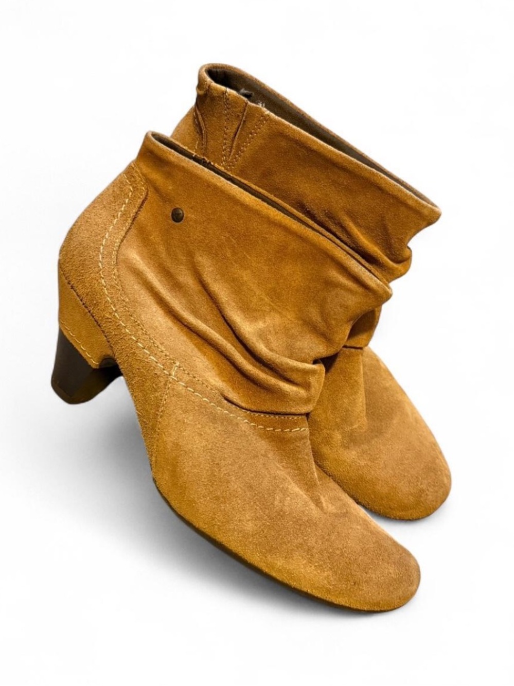 Women's Suede Ankle Boots in Tan